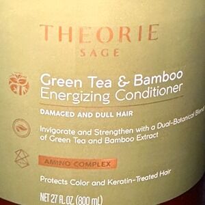 Theorie‎ Sage Green Tea & Bamboo Shampoo for Dull Damaged Hair - 27 fl oz  Pump